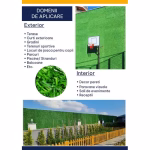 Gard plasa ornamentala si iarba artificiala verde 1.5m x 10ml