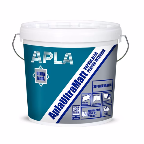 Vopsea superlavabila alba Apla Ultra Matt  interior 15 L