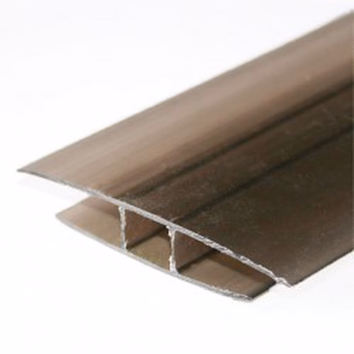 Profil policarbonat de imbinare tip H 8mm FUMURIU 6m