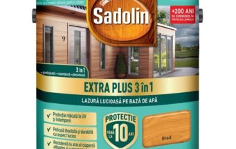 SADOLIN EXTRA PLUS 3 IN 1 LAZURA LUCIOASA B.APA BRAD 5 L