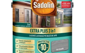 SADOLIN EXTRA PLUS 3 IN 1 LAZURA LUCIOASA B.APA GRI GRAFIT 5 L